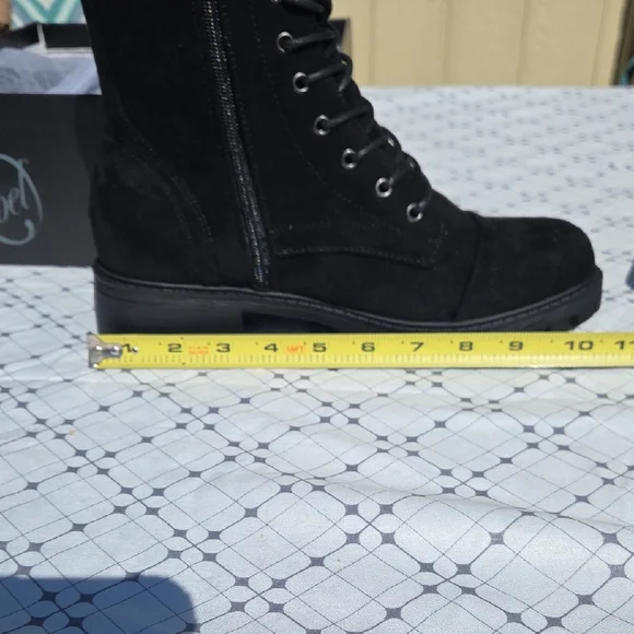 Modern Rebel Black Lace Up Boots - Picture 9 of 9